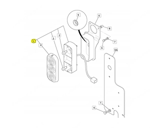 Artikel: 1x JCB REAR LIGHT R L CATERPILLAR JCB 3 4CX BAGGER 700 50018 AL Hochwertiger Artikel aus un Bild 5