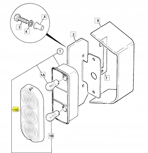 Artikel: JCB LAMP COVER rear 700 50024K 3CX 4CX 2cx Hochwertiger Artikel aus unserem Online-Shop Bild 4