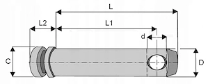Artikel: Bolt pin universal coupling pin 28x154 mm Hochwertiger Artikel aus unserem Online-Shop Bild 3