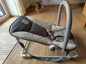 Babywippe wie neu, grau weiß, verstellbar Bild 2