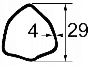 Artikel: Internal triangle tube 29x4 PM DIDOT TTI02-1 Hochwertiger Artikel aus unserem Online-Shop Bild 4
