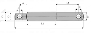 Artikel: Clutch step pin bolt step pin 22 - 28 - 22 mm Hochwertiger Artikel aus unserem Online-Shop Bild 3