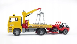 Kinder Spielzeug Spielzeugauto MAN TGA Abschleppwagen mit JEEP Bild 7