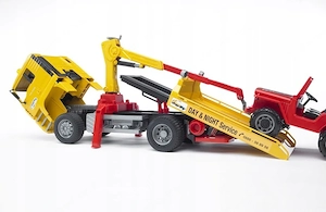 Kinder Spielzeug Spielzeugauto MAN TGA Abschleppwagen mit JEEP Bild 5