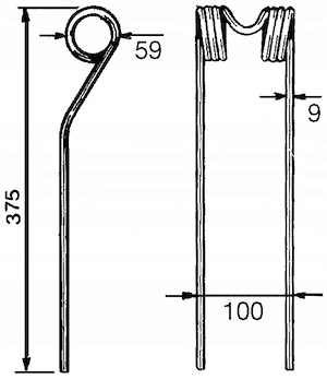 Artikel: Pick-up tines DEUTZ-FAHR 030107 GW97 MOLLIFICIO Hochwertiger Artikel aus unserem Online-Sho Bild 3