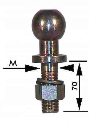 Artikel: Coupling ball K50, L70MM, M25 Hochwertiger Artikel aus unserem Online-Shop Bild 3