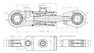 Doppeltwirkender Hydraulikzylinder mit 100 mm Hub + Montagematerial Bild 5