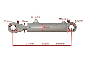 Doppeltwirkender Hydraulikzylinder mit 100 mm Hub + Montagematerial Bild 4