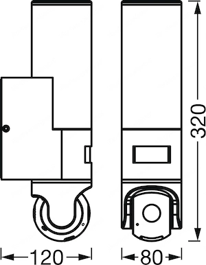 Smarte LED-Au enleuchte mit  berwachungskamera mit Bewegungsmelder Wandleuchte Amazon Alexa Google H Bild 4