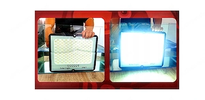 Solarlampe 400W Strahler mit D mmerungssensor und Fernbedienung XXL Starterset Bild 7