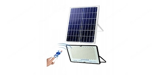 Solarlampe 400W Strahler mit D mmerungssensor und Fernbedienung XXL Starterset