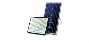 Solarlampe 400W Strahler mit D mmerungssensor und Fernbedienung XXL Starterset Bild 4