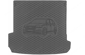 VIP Exclusive Kofferraumwanne f r Audi Q7 II 2015   Kofferraumwanne mit Gummiablagemotiv