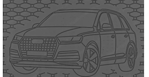 VIP Exclusive Kofferraumwanne f r Audi Q7 II 2015   Kofferraumwanne mit Gummiablagemotiv Bild 2