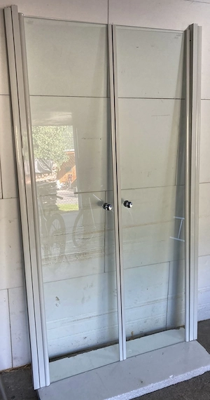 duka Doppel-Pendeltüre für Nischen Dusche Neuwertig Bild 2