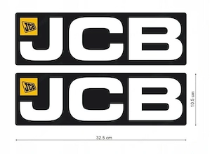 JCB-AUFKLEBER 2 St ck Ecosolvent-Druck   wetterbest ndig Gr  e 32,5 x 10,5 cm Versand in einem verst
