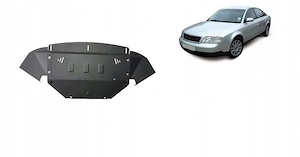 Stahl-Motorabdeckung Unterfahrschutz Audi A6 C5 (1997-2004) Umbau mit Anbaumaterial-Set