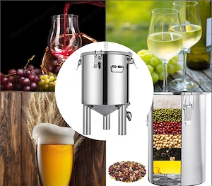Weinfass, 30 l, Edelstahl, 430 x 560 x 330 mm, f r die Lagerung und Verteilung von Milch,  l, Wein, Bild 2