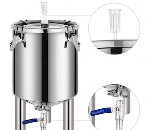 Weinfass, 30 l, Edelstahl, 430 x 560 x 330 mm, f r die Lagerung und Verteilung von Milch,  l, Wein, Bild 5