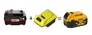 Parkside Akku Batterieadapter fuer DeWalt 18V Geraete