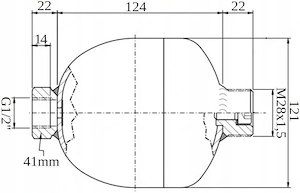Das Kit enth lt: Hydraulikspeicher Hydraulikspeicher HDA 0,75L Gerader Anschlussnippel G1 2" - G1 2" Bild 6
