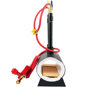 XXL-Starterset Gasschmiedeofen 1350  C, Brennerschmiede 14 L, Schmiedeofen mit zwei Brennern, Auskle Bild 2