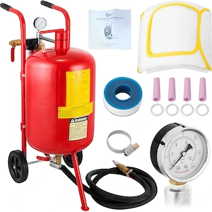 Sandstrahlger t mobiler Sandstrahler mit Zubeh r 40l Set