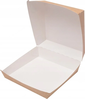 ko-Burgerbox 14,5 x 14,5 x 8 cm, 100 St ck XXL Burger- und Pommesbox Restaurant Snack Food Truck Bi Bild 3