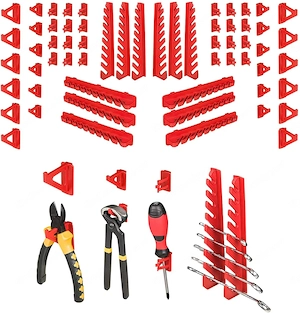 Werkzeugwandset Werkzeughalter mit Lochwand Aufbewahrungssystem Werkzeug Lochwand Wandregal Werkstat Bild 4