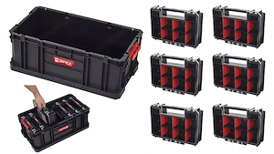 Ein hochwertiges Set mit 6 Organizern in einer Box, die ein Modul des Two-Series-Boxsystems der reno
