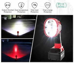 Led arbeitsleuchte fuer milwaukee m18 akku baulampe taschenlampe Bild 3