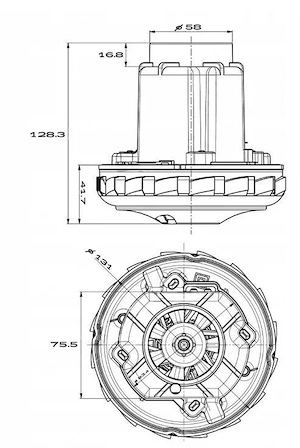 Ersatz Staubsaugermotor FUER KAERCHER ZELMER Hilti Bosch Festool NILFISK Milwaukee AEG Bild 4