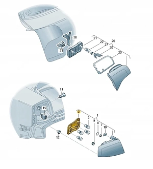Lichteinsatz lampe hinten audi a4 b7 links kombi neu 8e9945257b Bild 3