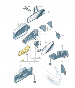 Artikel: Audi OE 8E0858523A01C lower mirror housing A3 A4 B6 B7 A6 C6 Hochwertiger Artikel aus unser Bild 3
