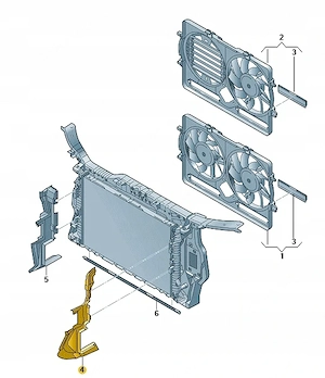 Artikel: Original Audi Luftf hrung am K hler VORNE LINKS AUDI A4 B8 8K0121283AC Hochwertiger Artikel Bild 4
