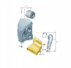 Artikel: Air duct AIR FILTER INTAKE AUDI Q5 80A129618B Hochwertiger Artikel aus unserem Online-Shop Bild 5