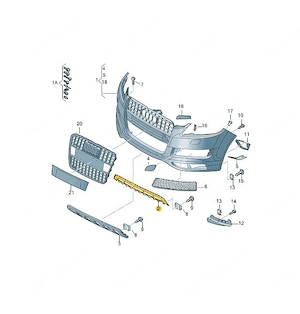 Artikel: Original Audi Q7 front bumper grill LOWER CENTER 4L0807683E01C Hochwertiger Artikel aus uns Bild 4