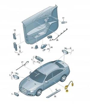 Artikel: Original Audi A6 A7 A8 Q7 AUSSENGRIFFLEUCHTE 4H0947133B Hochwertiger Artikel aus unserem On Bild 3