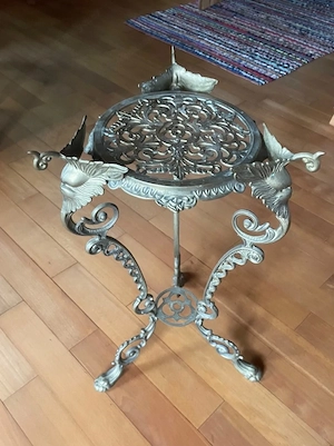 Vintage Messing Tisch Beistelltiscch Blumentisch 57 cm