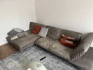 Bullfrog Ledersofa grau