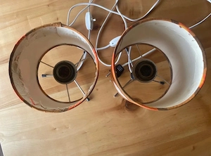 Vintage 70er Jahre Lampen Set Tischlampe Bild 4