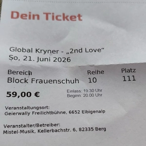 Konzert Tickets "Global Kryner" Bild 2