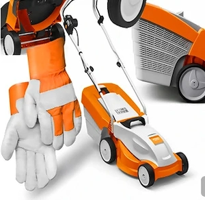 Stihl Elektro-Rasenm her RME 235 + Profi-Handschuhe (1200 W, 33 cm). Leichtes und wendiges Starterse Bild 2