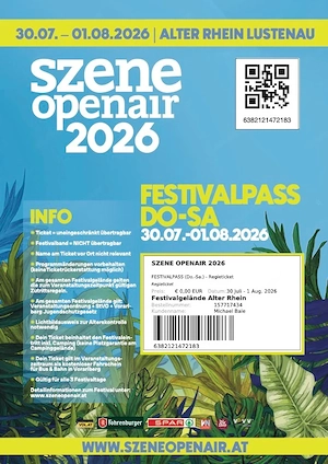 Szene openair 2026 - Festivalpass Do - SA mit Übernachtung im Zelthotel für 2 Personen und Frühstück Bild 2