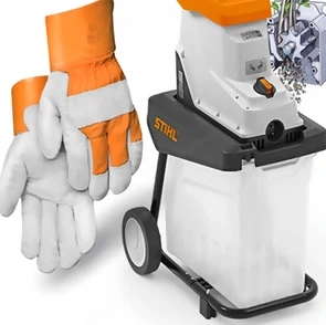 Stihl GHE 135 L Elektro-Gartenh cksler H cksler mit Tank + Profi-Handschuhen (2,3 kW, 40 U min) Bild 2