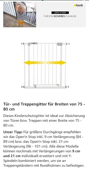 Hauck Türschutzgitter Open N Stop Safety Gate  Bild 4