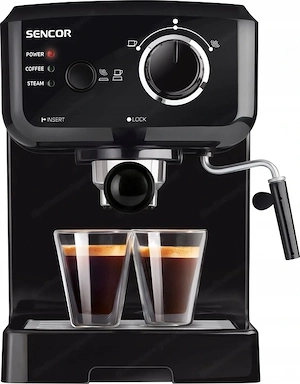 Express SENCOR 1140W Druckkaffeemaschine Espressomaschine mit Milchaufsch umer Bild 5