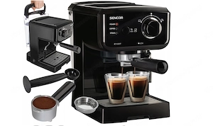 Express SENCOR 1140W Druckkaffeemaschine Espressomaschine mit Milchaufsch umer