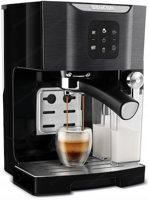 Express SENCOR 1450W Druckkaffeemaschine Espressomaschine mit Milchbeh lter Bild 3