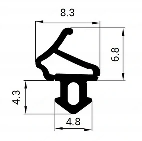 Original ALUPLAST Dichtung Stomil S 1172 Dichtungen fuer Fenster DQ PP S 1172 1 m Fensterdichtung Pr Bild 3